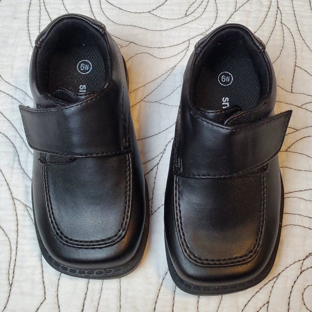 [T6W] Baby Boy Black Dress Shoes